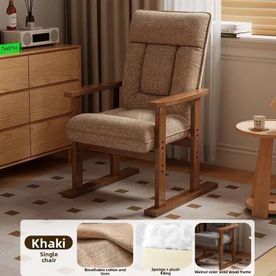Sofa Chair For The Elderly Made Of Solid Wood Comfortable For Reclining And Sleeping Suitable For Home Use In The Bedroom Comfortable For Long-Term