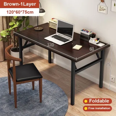 LALA- Folding Table Dining Computer Student Study Writing Desk Waterproof Moisture-proof Meja Lipat Niaga Modern Office Table Meja Komputer Belajar办公椅