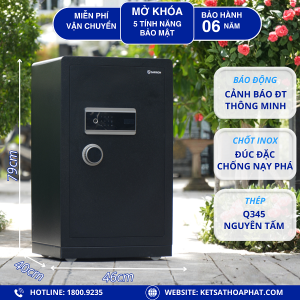 Két Sắt Nhập Khẩu Safiron 80LS Vân Tay Điện Tử Kết Nối APP Điện Thoại
