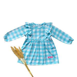 Baju Tuniq Anak Perempuan Terlaris / Dress Panjang Saiba Kotak-Kotak Katun