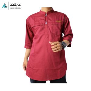 Baju Koko pria Kurta Al-Amin Pria Lengan 3/4 - Koko Muslimin - Koko al-Amin - Koko Termurah Baju Koko Kurta Dewasa Lengan 3/4 Material Catton TOYOBO
