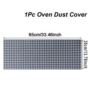 NOBLEE 85x35cm Microwave Oven Dust Cover Polyester Fabric Oil Proof Waterproof Machine Protector Universal Washable Microwave Dust Cover Household Kitchen Decor