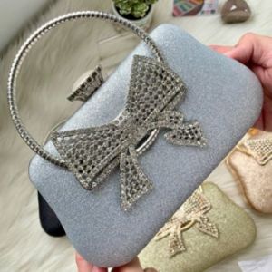 WANG101 - Tas Pesta CELLINI  Pita Dasi Cantik Ribbon Clutch Selempang Jinjing Tas Pesta Impor