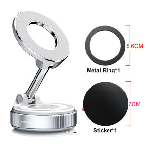 2026 New 360 Rotation Vacuum Suction Cup Phone Holder Foldable Magnetic Car Phone Mount for Car/Gym/Mirror