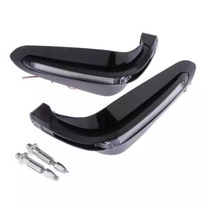 Yimix 1 Pair of Motorcycle Hand Guards with LED Lights and Windproof Motorcycle Universal Handle Protectors