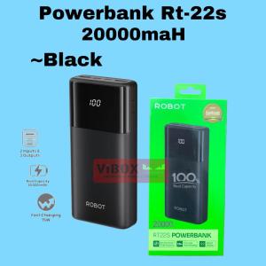 VR~ROBOT Smart Powerbank Fast Charging 20000mAh RT22S 15W 3 Port Output LED Original - Garansi 1 Tahun