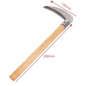 Agricultural Weeding Tool Wood Handle Garden Weeder Scraper Weeding Sickle Garden Weeder