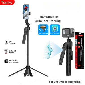 Tiankeplus C17 AI Selfie Stick Face Tracking no app 360° Rotation balanced handle tripod for phone