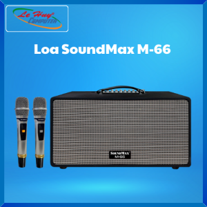 Loa SoundMax M-66 Bluetooth Hiện Đại Kèm 2 Mic - Hàng Chính Hãng