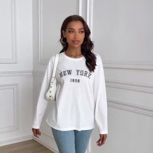 Hilinker  Womens Long Sleeve Top Pattern  T  Casual Loose Round Neck T-Shirt  T  Shirt