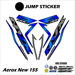 Stiker striping aerox conected - new grafis variasi 036