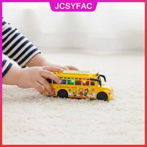 JCSYFAC Xoay âm nhạc chiếu sáng xe buýt trường học quán tính xe trẻ em món quà cho bữa tiệc sinh nhật chơi thời gian