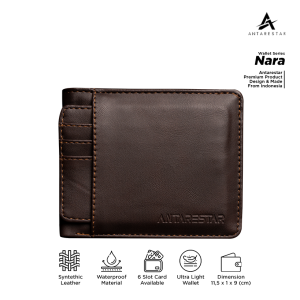 ANTARESTAR Official - Dompet Lipat Pria Nara Dompet Kulit Card Terbaru
