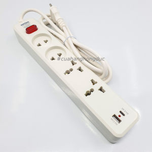 Ổ Cắm Điện 4 Lỗ USB Sạc Nhanh Type-C Lõi Sứ 2200W 4C2 SOPOKA