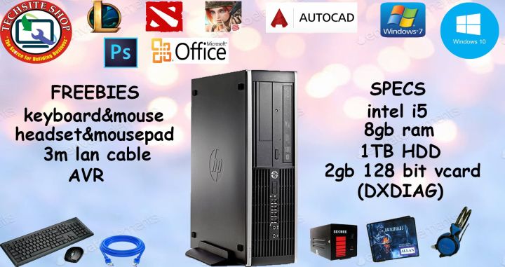HP i5 System Unit Brandnew/8GB Ram/2GB Graphics Card/1TB