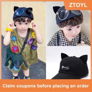 【ZTOYL】 หมวกกันแดดสำหรับเด็กผู้ใหญ่หมวกสองชิ้นใส่ในหูแมว