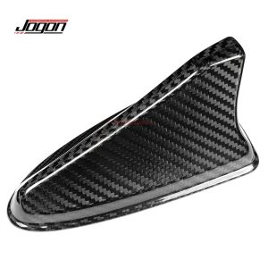 mv1 Real Carbon Fiber Exterior Car Roof Shark Antenna Radio Shark Signal Aerial Fin Cover Trim Accessories For Genesis G70 2018-2025 3Y7Z2
