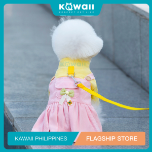 KAWAII QA°06 Fashionable Corduroy Overalls Jumper with Ring Leash: Trendy Comfortable and Perfect for Dogs and Cats