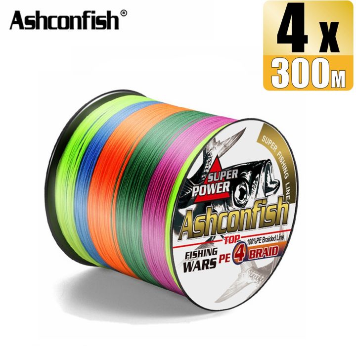 Ashconfish 4 Strands 300M Braided Fishing Line Super Strong PE