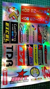 Stiker Pack Sponsor Racing Hologram Targn Rcb Brt Honda Gank Tdr
