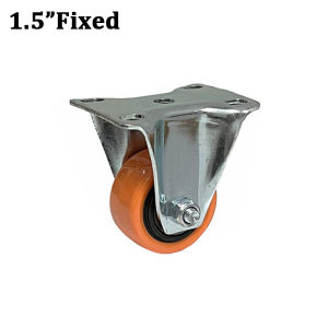 PU Orange CASTER WHEEL 1.5/2/3-inches Swivel with Brake and Fixed (Pushcart Trolley Wheel) Heavy Duty (sold per piece)