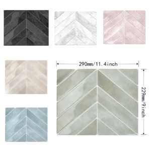 ELITEDEALSHUB Self-adhesive Peel and Stick Backsplash 11.4" x 9" Waterproof Stick Tile Durable Home Decor Wall Tile for Kitchen Bathroom