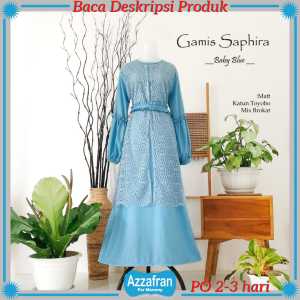 Gamis Saphira | Baju Couple Anak Perempuan & Dewasa Premium | Seragam Lebaran Toyobo Terbaru Murah