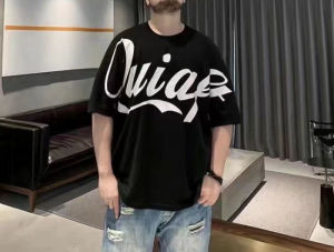 300 Plus Size Mens Clothing Summer New Letter Print Loose Fit Mens Round Neck Short Sleeve T Free Shipping on Shirts
