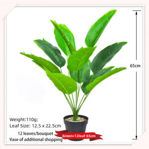 Artificial plant Artificial Leaves Banana Tree Fake Palm Tree leaves Home Hotel Decor Leaf Plants