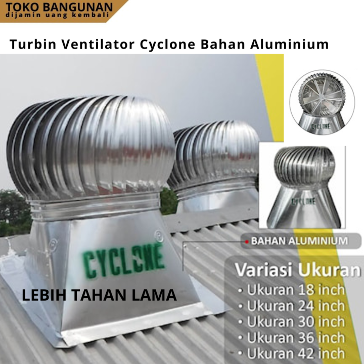 Turbin Ventilator Cyclone Bahan Aluminium Inc Lazada