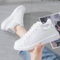 Fashion Korean Thick bottom white sole rubber shoes sneakers for women. 