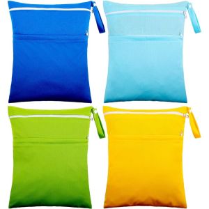 CHUN053634 Reusable Wet Dry Bag Toiletries Bag Waterproof Diaper Storage Bag Dirty Wet Clothes Swimsuit Storage Yoga Gym Bag Baby Cloth