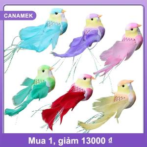 【CANAMEK】 Mô Phỏng Dài Đuôi Lông Chim Bức Tượng Mô Hình Thiết Lập Nhân Tạo Chim Trang Trí Đầy Màu Sắc Lông Trang Trí Sân Vườn Nhà