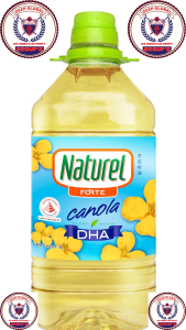 Naturel Canola Oil with DHA 3L Omega 3 is high in polyunsaturated and is naturally cholesterol free