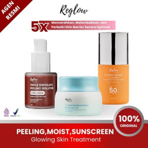 Reglow 3in1 Paket Combo Skincare dr Shindy Peeling Serum + Moisturizer Gel + Sunscreen