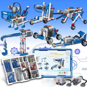 UFANSM 396PCS Electric Power Motor Erector Set Stem Toys Multi Technology 7 Different Shapes Educational Construction Learning Toys Creative Technical Parts Building Blocks Model Classroom STEM