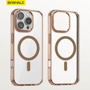 BKWHALE แม่เหล็กกรณีโทรศัพท์โปร่งใส สำหรับ iPhone 17 Pro Max 17 Air 16 Pro Max 16e 15 Pro Max 14 Plus 11 12 13 Pro Max ที่อยู่อาศัยฝาหลังสีโปร่งใส