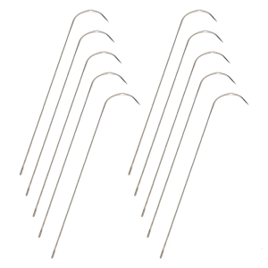 Multipurpose Alloy Beading 10 Pack Curved Tip Enhanced Hole For Glass Metal Beads Crafting Projects