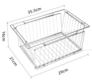 Outdoor camping stainless steel folding drain basket with IGT table1 unit vegetable basket storage rack multifunctional