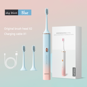 Lenovo Sonic Electric Toothbrush for Adults Rechargeable Electric toothbrush 5 Modes Deep Clean with 5 Brush Heads & Travel CaseTeeth Whitening  3 Hours Charge for 120 Days