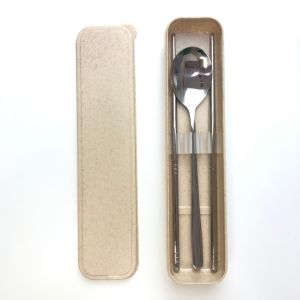 Set spoon stainless steel chopsticks joymall user take for personal office travel cute enclosed litter box barley