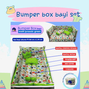 Bumper box bayi set / Pengaman ranjang  bayi Bed Bedrail