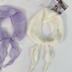 Premium Soft Lace Neck Scarf For Women Artistic Cutout Detailing Easy Care Wrinkle Free Summer Accessory