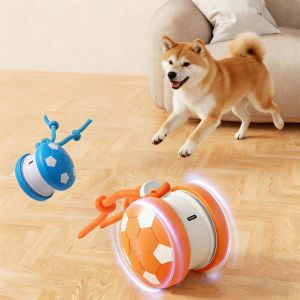 OUTOPEN With Tail Rope Interactive Smart Rolling Ball Quiet Smart Rolling Smart Cat Teasing Balls Easy To Clean Rotation Automatic Cat Ball Toy Indoor Play