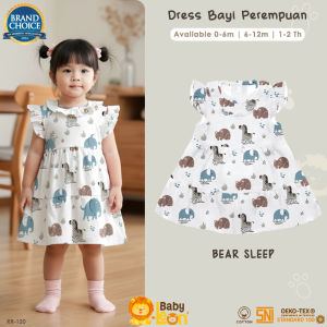 BABYLEON Dress Bayi Perempuan 0-2Th Baju Bayi Perempuan RR-120 Baju Anak Perempuan Dress Anak Perempuan