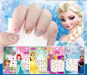 6pcs 200 Sticker Disney Princess Frozen Nail Sticker for Kids Children Birthday Party Decals