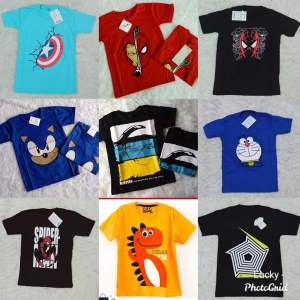 Paket Promo Kaos Anak 8 & 12 Pcs Campur Motif COD Baju Anak Distro Superhero