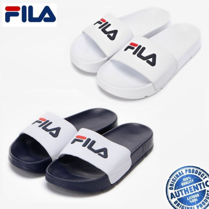 FILA Unisex DRIFTER Slide 2 Color White Navy Slippers Size mm