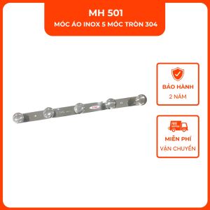 Móc áo inox 5 móc tròn 304 VINA MH501