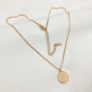 Kalung Titanium Wanita Simple Rantai Italy Koin Fashion Korean Style Aksesoris Perhiasan Cewe